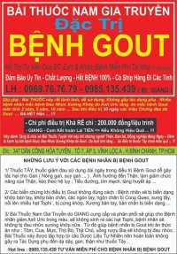 Thuốc Đông Y - Gia Truyền : Đặc Trị Bệnh GOUT